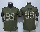 Women Nike Limited Houston Texans #99 Watt Green Salute To Service Jersey,baseball caps,new era cap wholesale,wholesale hats